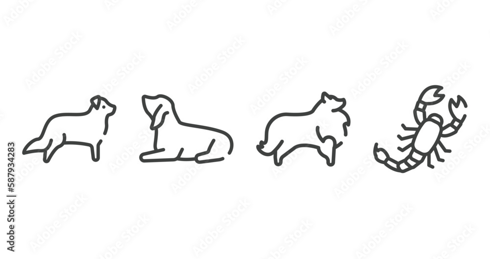 insects outline icons set. thin line icons sheet included bernese mountain, null, sheltie, scorpio vector. insects outline icons set. thin line icons sheet included bernese mountain, null, sheltie, scorpio vector.