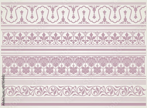 traditional paisley floral pattern, textile , Rajasthan, royal India 