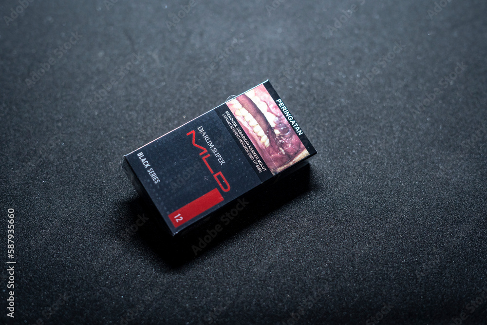 Jakarta, Indonesia. March 27, 2023 Djarum Super MLD close up. Packaged