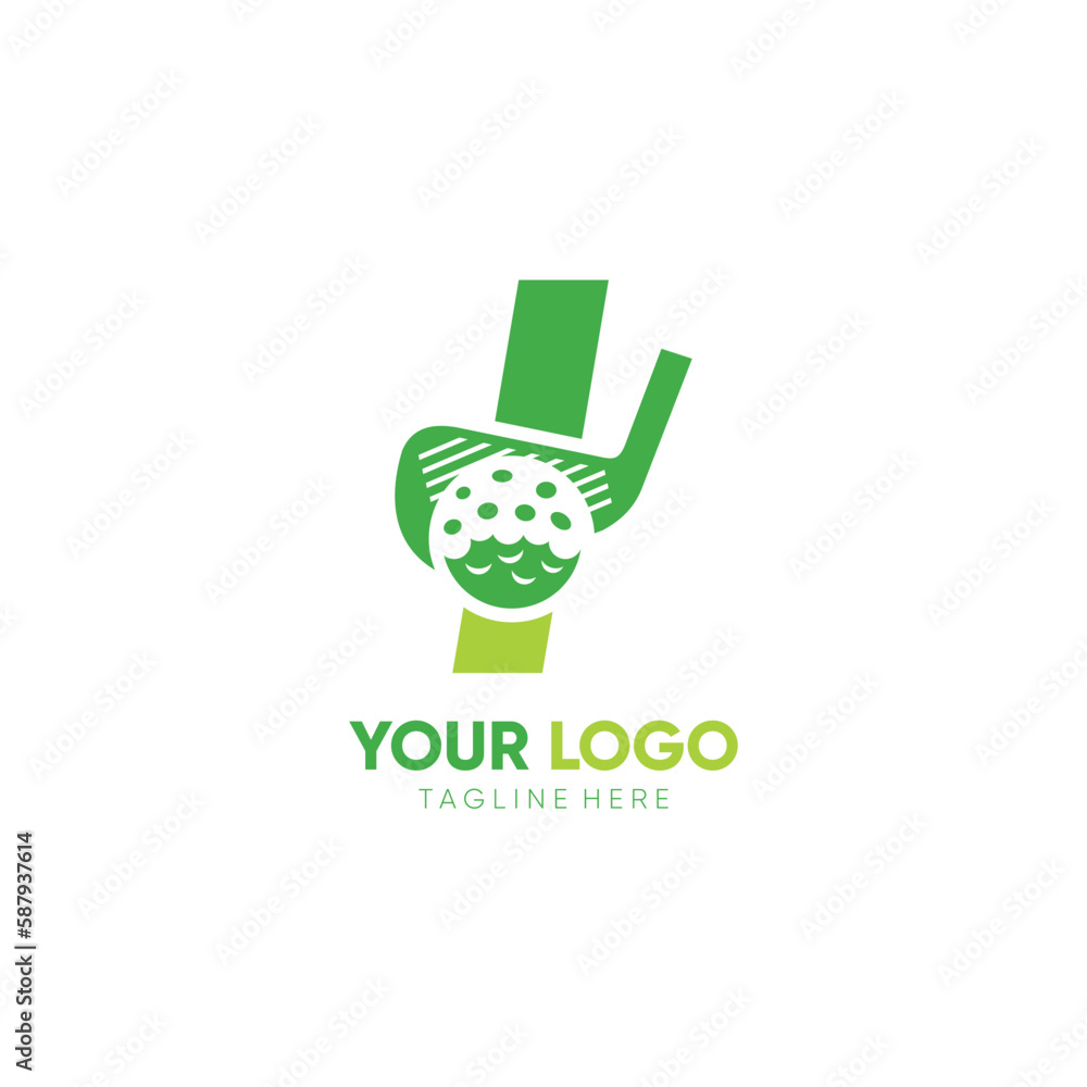 Letter I Initial Stick Golf Logo Design Vector Icon Graphic Emblem Illustration Letter I Initial Stick Golf Logo Design Vector Icon Graphic Emblem Illustration