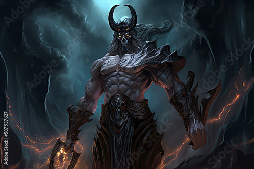 Hades Greek God illustration, generative AI, generative, AI