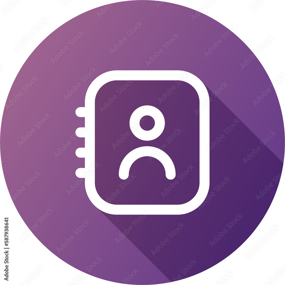 Contact icon in flat design style. Adress book or phone book signs illustration. Contact icon in flat design style. Adress book or phone book signs illustration.