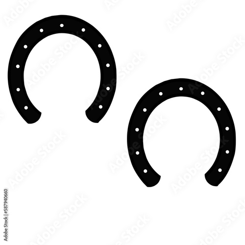 set of horseshoe silhouette