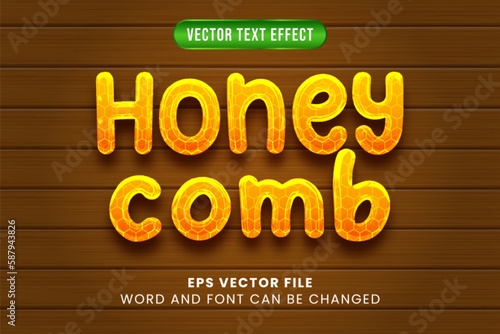 Honey comb editable text effect