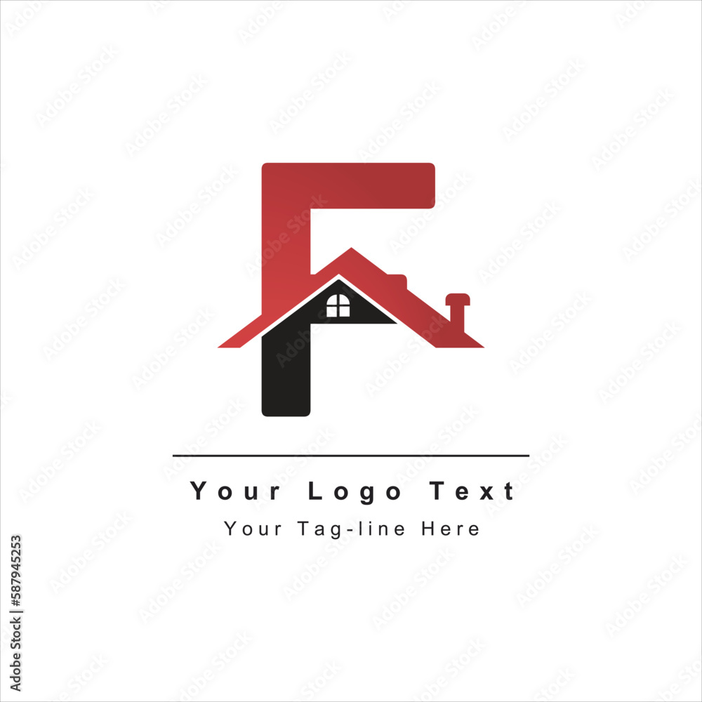 letter F design real estate logo icon symbol letter F design real estate logo icon symbol