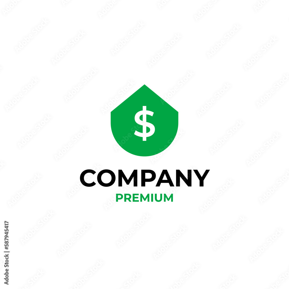 Vector money house logo design concept illustration idea Vector money house logo design concept illustration idea