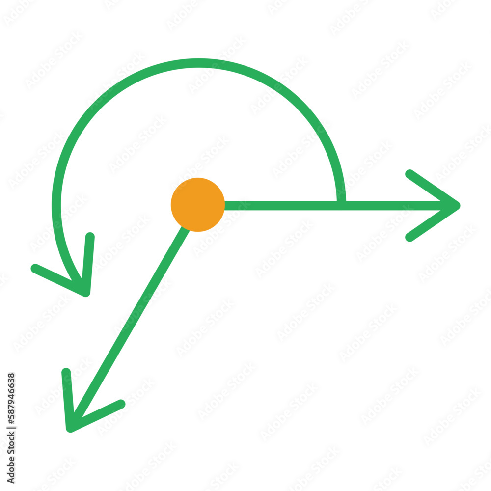 Reflex Angle Flat Icon