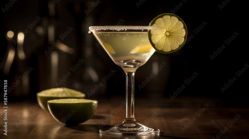 margarita coctail still life concept Generated AI margarita coctail still life concept Generated AI