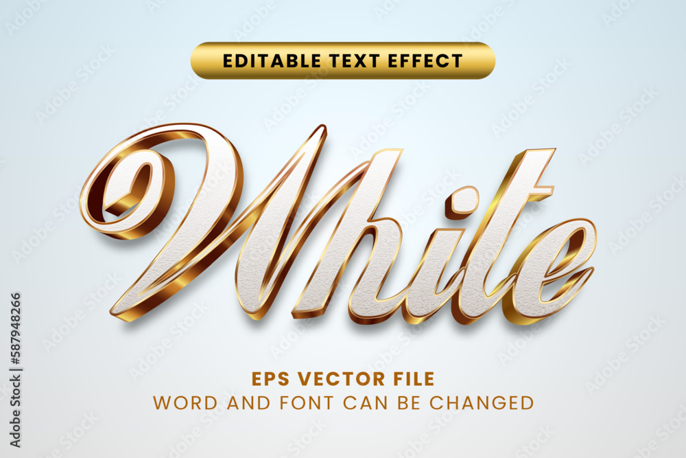 © yustika - Luxury white gold vector text effect © yustika - Luxury white gold vector text effect