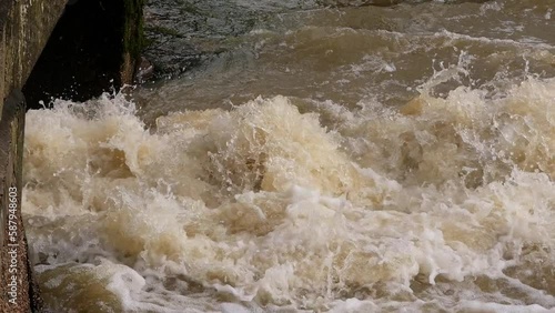 Wallpaper Mural Rushing water under bridge slow motion Torontodigital.ca