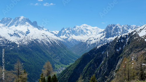 Alpen am Mont Blanc in Frankreich und der schönen Schweiz