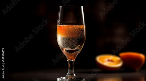 bellini coctail still life concept Generated AI