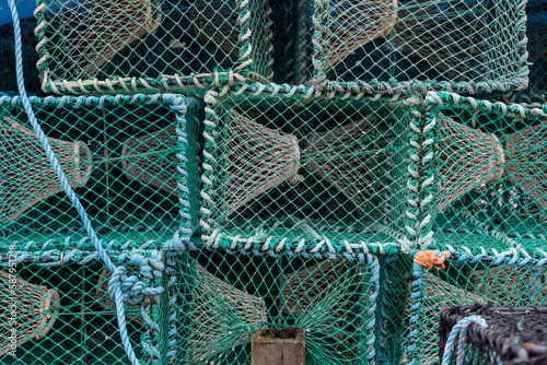 Rectangular Fish traps stacked and cleaned