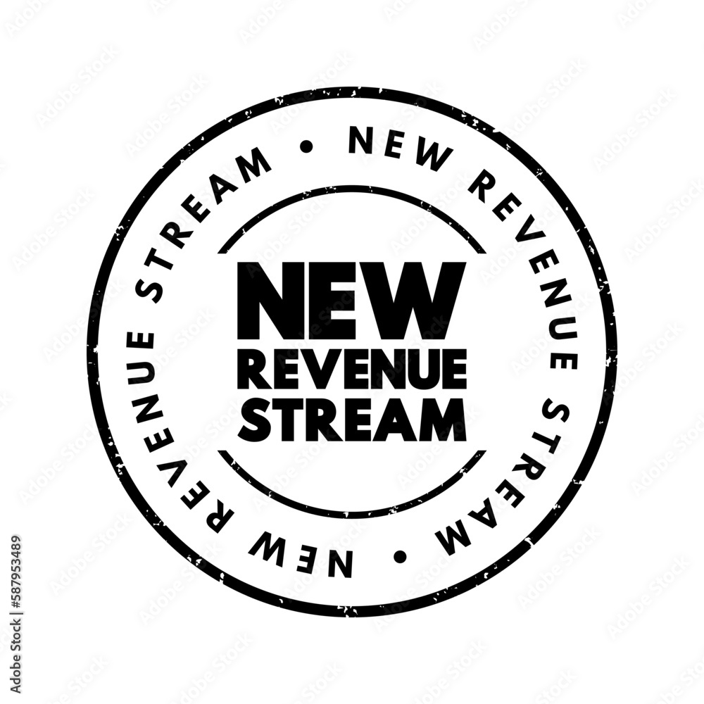 New Revenue Stream text stamp, concept background