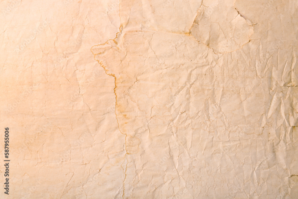 Sheet of old parchment paper as background, top view Sheet of old parchment paper as background, top view