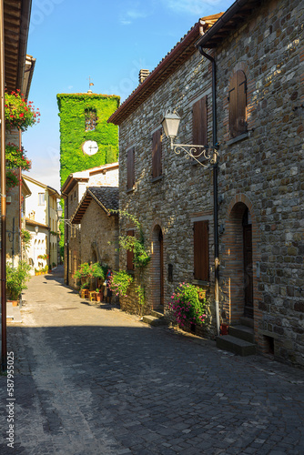 View of Frontino's village in the Italian region of Marche. photo