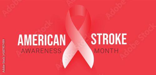 American stroke awareness month. Template for background, banner, card, poster. Vector illustration. 