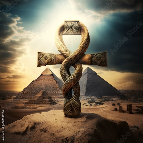 Mystical Egypt: The Ankh Cross and Serpents in Ancient Symbolism