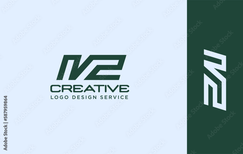 Fototapeta premium letter m2 logo OR m2 monogram