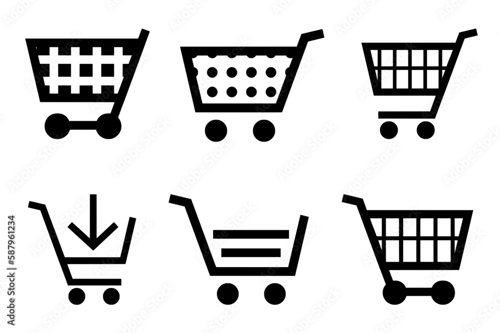 Shopping carts icon set Shopping carts icon set