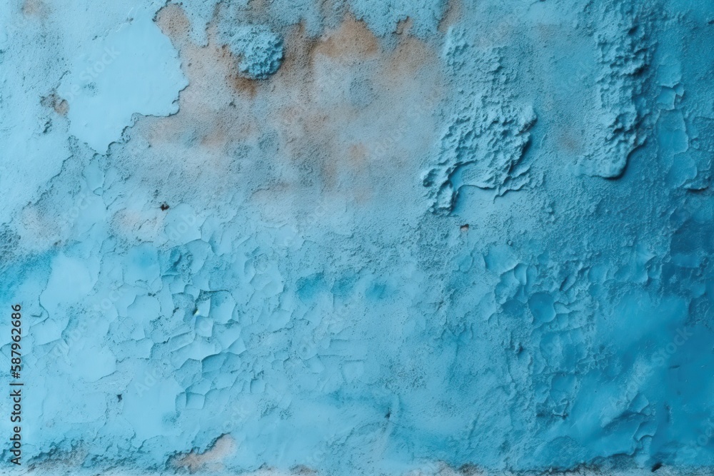 Blue wall texture background. Generative AI