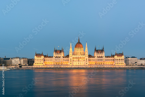The Parliament building of Hungary in the evening © JoergSteber