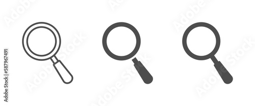 Search Icons. Vector flat files