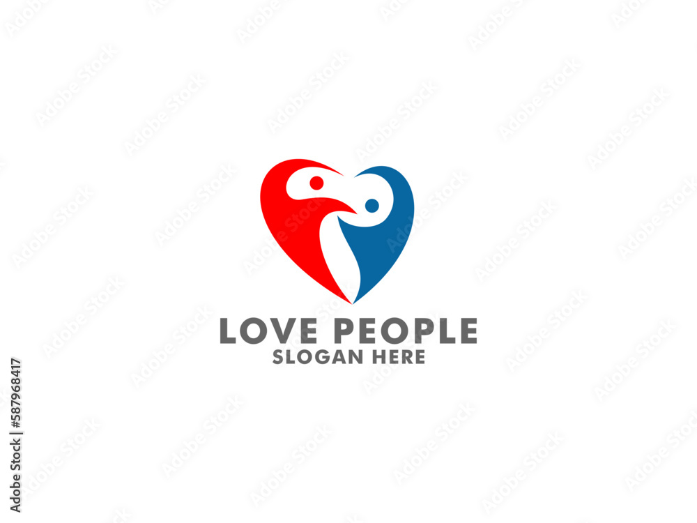Creative people logo design template, social people logo vector Creative people logo design template, social people logo vector