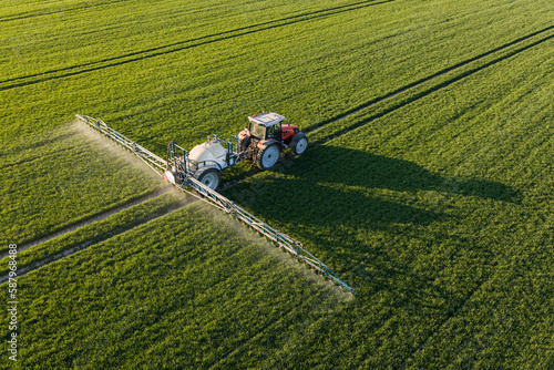 aerial view of the harvest fields