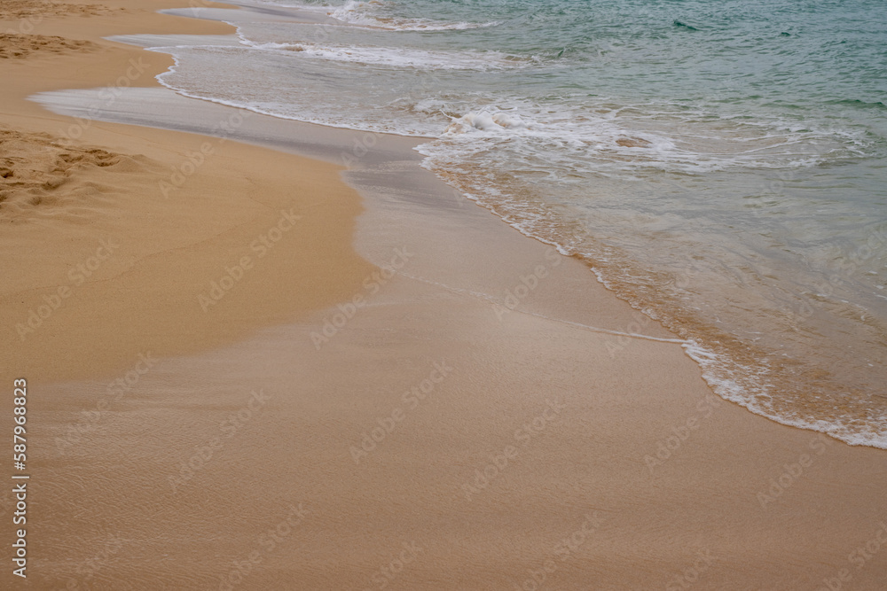 Golden sand and a Atlantic ocean Golden sand and a Atlantic ocean