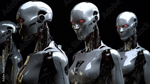 Humanoid robots created with Generative AI technology