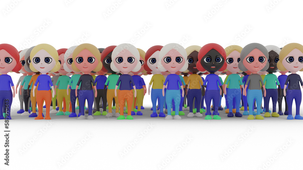 Fototapeta premium group of 3d people