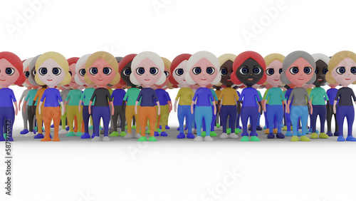 Wallpaper Mural group of 3d people Torontodigital.ca