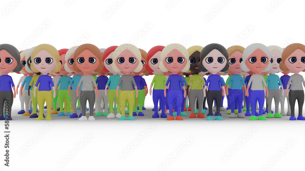 Fototapeta premium group of 3d people