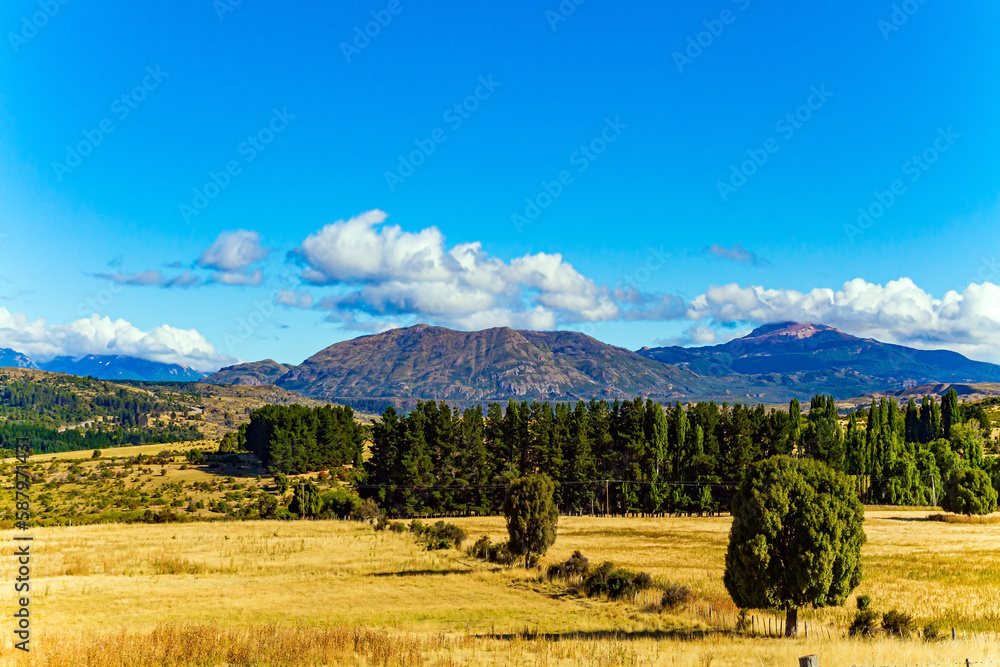 Fields, forests and mountains