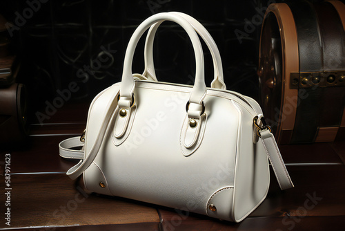 white handbag for ladies,ai generated © Veronica