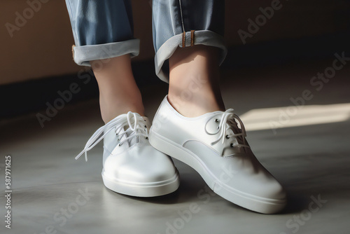 pair of white shoes,ai generated