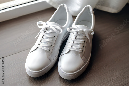 pair of white shoes,ai generated