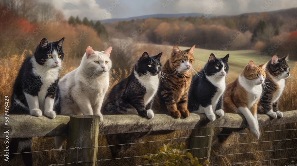 AI Capture the timeless elegance and beauty of our feline friends with stunning portraits of a handsome cat, showcasing their grace, charm, and distinctive personalitie
