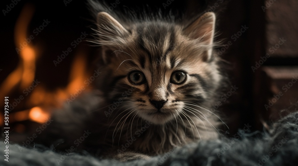 AI Capture the timeless elegance and beauty of our feline friends with stunning portraits of a handsome cat, showcasing their grace, charm, and distinctive personalitie