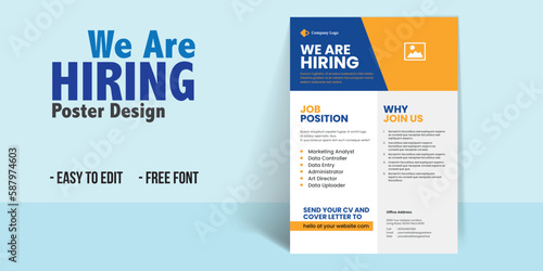 Hiring Poster Project Editable now hiring poster Recruitment A4 poster We Are Hiring Poster Job vacancy we are hiring poster