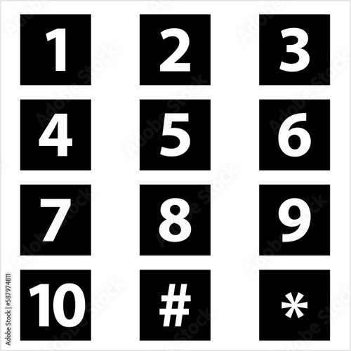 Number Center Aligned Inside Rectangle One To Ten © Aayam 4D