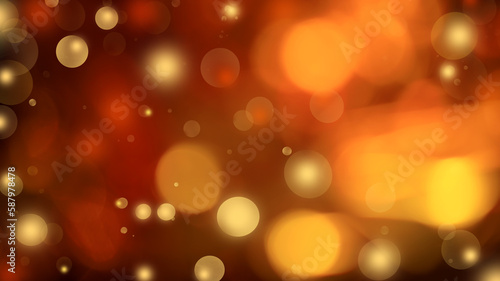 Golden bokeh abstract light, Orange and yellow background.