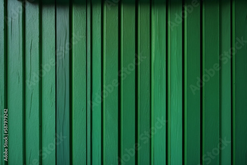 Artificial green wood wall background, Generative AI 