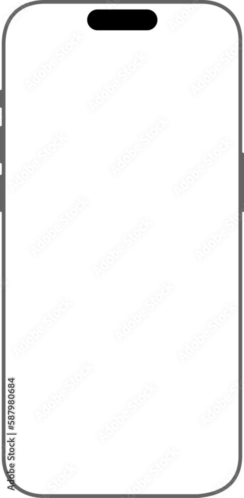 Blank mobile phone with white screen. Illustration made April 2nd, 2023, Zurich, Switzerland. Blank mobile phone with white screen. Illustration made April 2nd, 2023, Zurich, Switzerland.