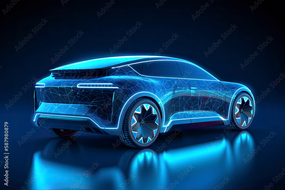 3D illustration of electric car This image doesn`t contain any visible trademarked products 3D illustration of electric car This image doesn`t contain any visible trademarked products