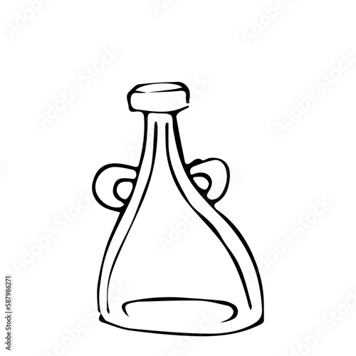 illustration of a glass bottle vector art