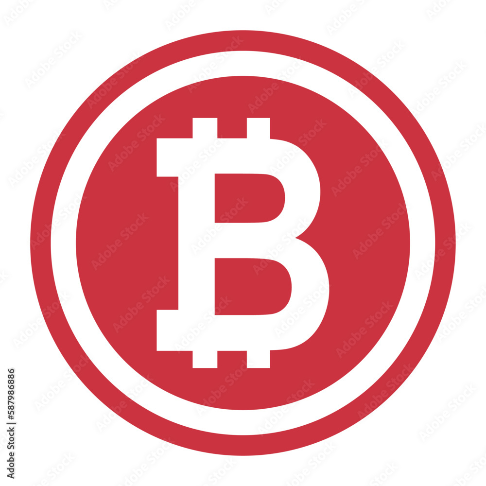 Bitcoin web coin, internet electronic crypto design symbol, digital pay vector illustration