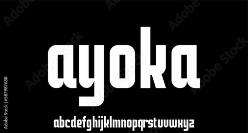 ayoka,unique luxury modern font alphabetical vector set 