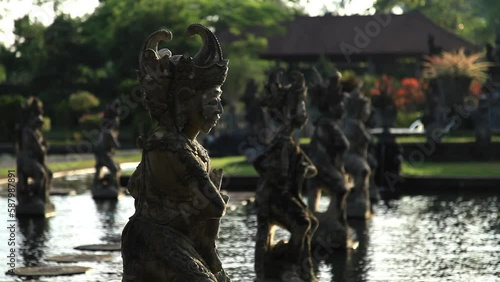 Indonesian statue at Tirta Gangg temple in Bali